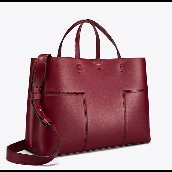 Tory Burch Handbags - Tory Burch Medium Burgundy tote bag